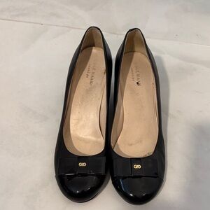Cole Haan Black Flats with Gold Accent
